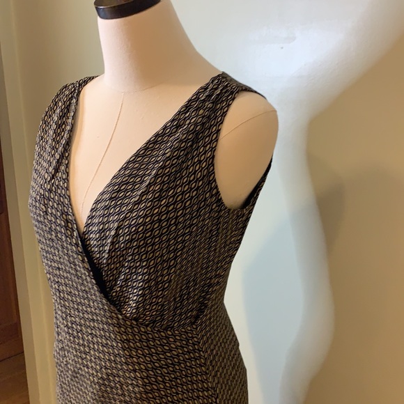 Nine West Barack & Tan 90s Silk Tank midi Length Dress - Picture 4 of 6